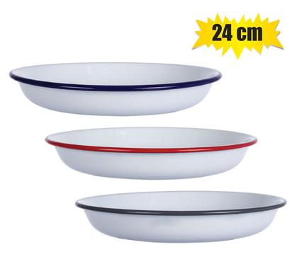 Plate enamel 24cm pasta