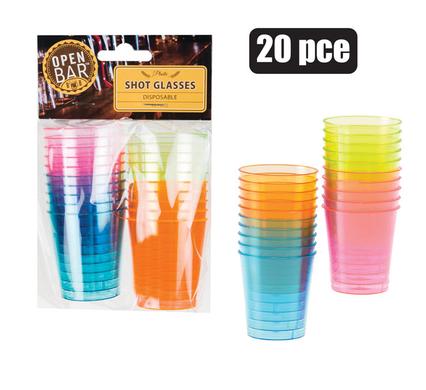 Shot-glass pl disposable 20pc 2oz