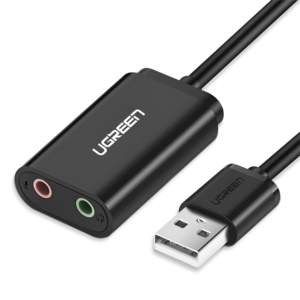 UGREEN USB to 3.5mm External Stereo Sound Adapter - Black